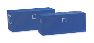 Herpa 053600-003 - H0 - Baucontainer - enzianblau (2 Stück)